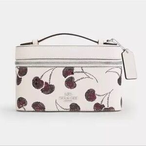 Coach Cosmetic Case With Cherry Print NWT